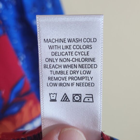 Pioneer Woman Open Cardigan blue red Kimono patriotic Flounce Sleeve S/M NWT - Picture 7 of 10